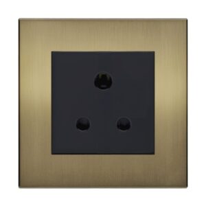 Retrotouch Aura 5A Lamp Socket - Brushed Brass