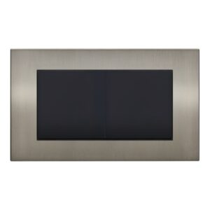 Retrotouch Aura Blank Plate Double - Brushed Nickel