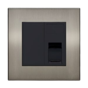 Retrotouch Aura RJ11 Socket - Brushed Nickel