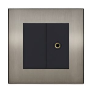 Retrotouch Aura 3.5mm Stereo Jack Outlet - Brushed Nickel