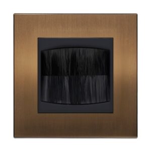 Retrotouch Aura Brush Plate Single - Brushed Bronze