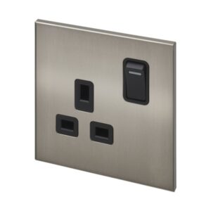 Retrotouch Aura Socket Single Socket - Brushed Nickel