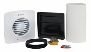 Extractor Fans - Xpelair DX100S Silent Bathroom Extractor Fan Kit Square (White) (DX100S)
