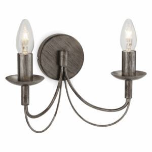 Wall Lighting - Firstlight Regency 2 Light Wall Antique Silver (2316AS)