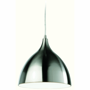 Ceiling Pendants - Firstlight Café Pendant Brushed Steel (3337BSWH)