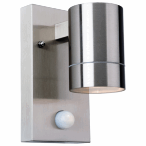Up & Down Lights - Firstlight Colt Single Wall Light with PIR Stainless Steel (3428ST)