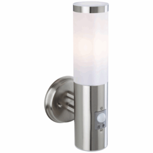 Wall Lighting - Firstlight Plaza Wall Light with PIR Stainless Steel (3431ST)