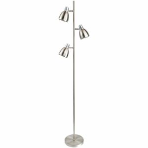 Floor Lamps - Firstlight Vogue Floor Lamp Brushed Steel (3468BS)