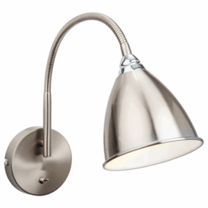 Wall Lighting - Firstlight Bari Wall Light Brushed Steel (3470BS)
