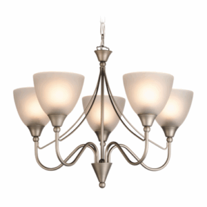 Ceiling Pendants - Firstlight Santana 5 Light Fitting Satin Steel (8040SS)
