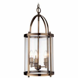 Ceiling Pendants - Firstlight Imperial Round Lantern 3 Light Antique Brass (8301AB)
