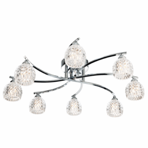 Firstlight Maple 8 Light Flush Ceiling Fitting Chrome