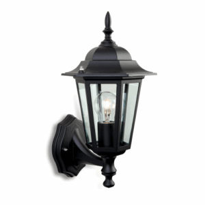 Lanterns - Firstlight 6 Panel Lantern Uplight Black (E100BK)