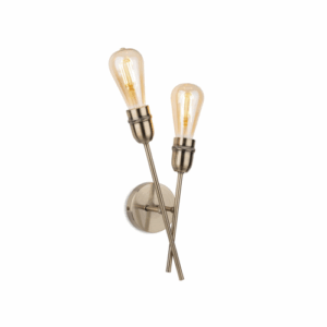 Wall Lighting - Firstlight Leon 2 Light Wall Antique Brass (2882AB)