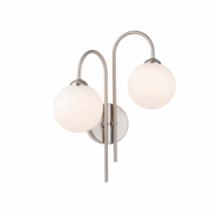 Wall Lighting - Firstlight Lyndon 2 Light Wall Brushed Steel (2885BS)