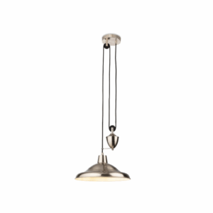 Ceiling Pendants - Firstlight Suffolk Rise & Fall Pendant Brushed Steel (2928BS)