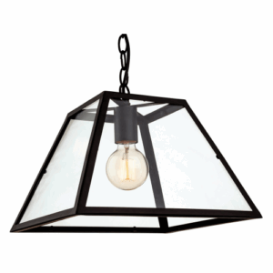 Ceiling Pendants - Firstlight Kew 1 Light Pendant Black (3439BK)