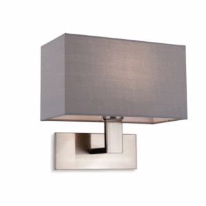 Wall Lighting - Firstlight Raffles Single Wall Brushed Steel (4939BSGR)