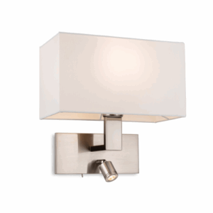 Wall Lighting - Firstlight Raffles 2 Light Wall Brushed Steel (4940BSCR)