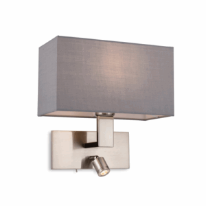 Wall Lighting - Firstlight Raffles 2 Light Wall Brushed Steel (4940BSGR)