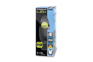 B22 Bulbs - Integral Omni Filament Candle Bulb B22 250Lm 2.0W 2700K Non-Dimm 320 Beam Clear (ILCANDB22NC002) - View 2