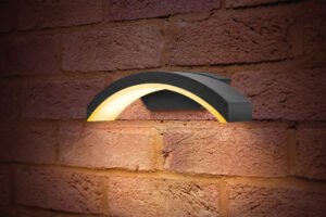 Wall Lighting - Integral Outdoor Decorative Wall Light Curve IP54 360Lm 7.5W 3000K Down Light Dark Grey (ILDEA008)