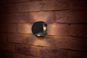 Wall Lighting - Integral Outdoor Decorative Wall Light Crosscube 360Lm 8W 3000K 4 Way Light Dark Grey (ILDEB035)