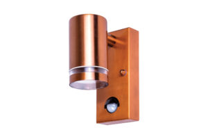 Up & Down Lights - Integral Outdoor Stainless Steel Down Wall Light Pir IP54 1Xgu10 Copper (ILDED046)