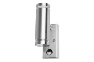 Up & Down Lights - Integral Outdoor Stainless Steel Up And Down Wall Light Pir IP54 2Xgu10 Steel (ILDED047)