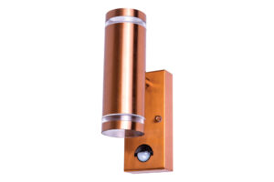 Up & Down Lights - Integral Outdoor Stainless Steel Up And Down Wall Light Pir IP54 2Xgu10 Copper (ILDED049)