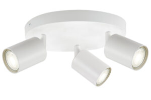 Integral Siena Indoor Ceiling Light 3 Way Round Gu10 Spotlight IP20 White