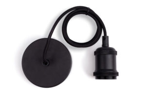 Integral Indoor Pendant Lamp Holder E27 IP20 1.2M Cable Black
