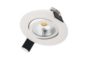 Integrated Downlights - Integral Ultra Slim Tiltable Downlight 65Mm Cutout 6.5W 650Lm 100Lm/W 3000K (ILDL65L001)