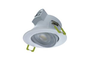 Integral Compact Eco Led Downlight IP44 30 Deg Tiltable 5.5W 510Lm 3000K 92Lm/W 38 Deg Beam Dimmable 68Mm Cut Out