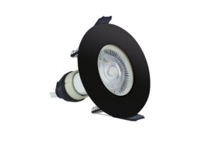 Integral Evofire Fire Rated Downlight 70Mm Cutout IP65 Black Round +Gu10 Holder