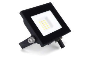 Domestic - Integral Compact Slim Floodlight 10W 1000Lm 4000K 120 Beam 100Lm/W IP65 Ik08 Led Black (ILFLE015)