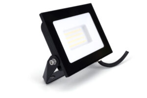 Domestic - Integral Compact Slim Floodlight 30W 3000Lm 4000K 120 Beam 100Lm/W IP65 Ik08 Led Black (ILFLE019)