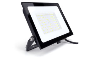 Domestic - Integral Compact Slim Floodlight 100W 10000Lm 4000K 120 Beam 100Lm/W IP65 Ik08 Led Black (ILFLE023)