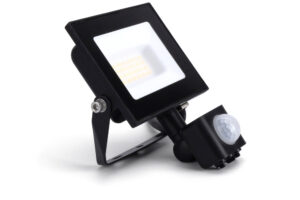 Domestic - Integral Compact Slim Floodlight Pir 20W 2000Lm 3000K 120 Beam 100Lm/W IP65 Ik08 Led Black (ILFLE031)