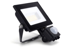 Domestic - Integral Compact Slim Floodlight Pir 20W 2000Lm 4000K 120 Beam 100Lm/W IP65 Ik08 Led Black (ILFLE039)