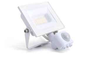 Domestic - Integral Compact Slim Floodlight Pir 20W 2000Lm 4000K 120 Beam 100Lm/W IP65 Ik08 Led White (ILFLE040)