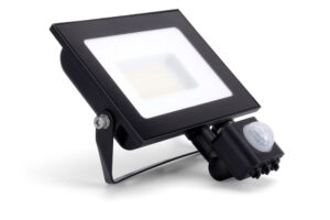 Domestic - Integral Compact Slim Floodlight Pir 30W 3000Lm 4000K 120 Beam 100Lm/W IP65 Ik08 Led Black (ILFLE041)