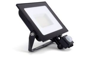 Domestic - Integral Compact Slim Floodlight Pir 50W 5000Lm 4000K 120 Beam 100Lm/W IP65 Ik08 Led Black (ILFLE043)