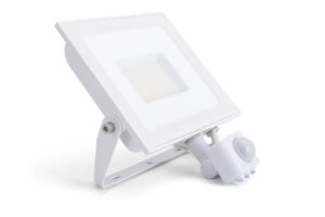 Domestic - Integral Compact Slim Floodlight Pir 50W 5000Lm 4000K 120 Beam 100Lm/W IP65 Ik08 Led White (ILFLE044)