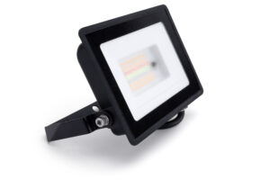 Domestic - Integral Compact Slim Floodlight 20W 1600Lm Rgb+3000K 110 Beam 80Lm/W IP65 Ik05 Black (ILFLE101)