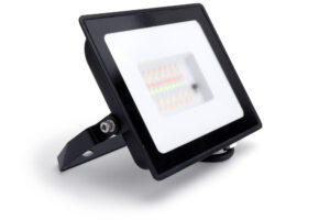 Domestic - Integral Compact Slim Floodlight 30W 2400Lm Rgb+3000K 110 Beam 80Lm/W IP65 Ik05 Black (ILFLE102)