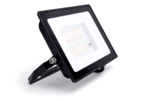 Domestic - Integral Compact Slim Floodlight 50W 4000Lm Rgb+3000K 110 Beam 80Lm/W IP65 Ik05 Black (ILFLE103)