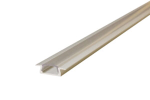 Integral Profile Aluminium Recessed 1M Clear Clip-In Diffuser 22 X 6Mm Include 2 Endcaps And 2 Mounting Brackets
