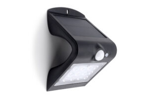 Wall Lighting - Integral Solar Outdoor Wall Light Pir IP65 220Lm 1.5W 4000K Black (ILSWL001)