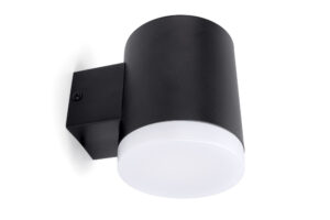 Up & Down Lights - Integral True Solar Outdoor Stainless Steel Wall Light IP65 Adjustable 25/85/115Lm 1.2W 3000K Black (ILSWLB005)